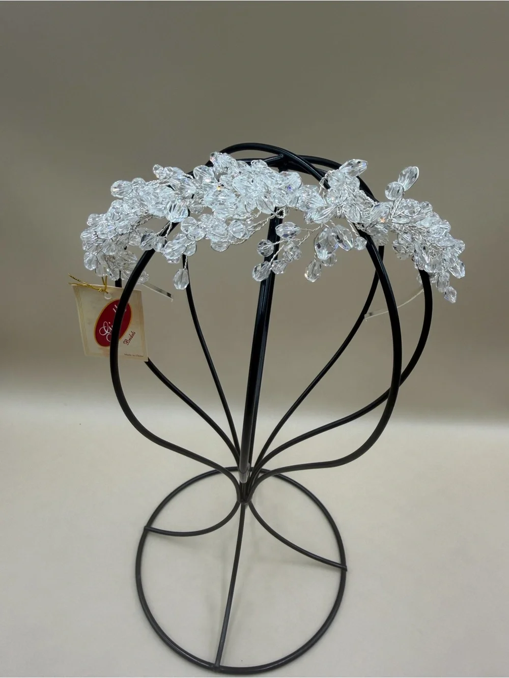 Clear Crystal Beaded Bridal Tiara Wedding Headband Giselle Bridals NWT
